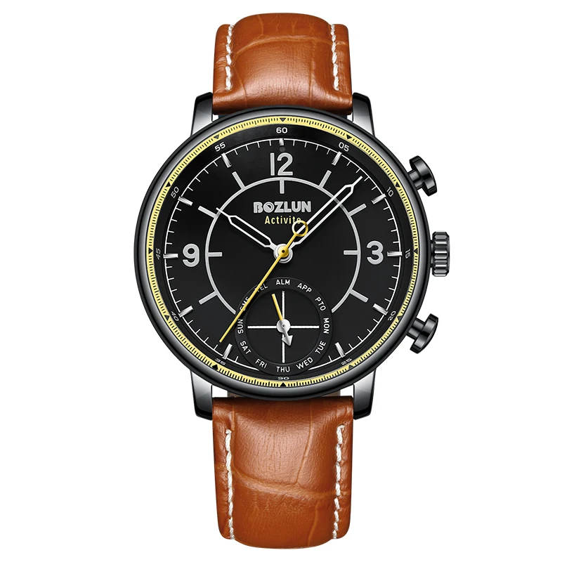 H8 New Arrival  pedometer luxury stainless steel case custom pocket mobile phone hybrid smart watch