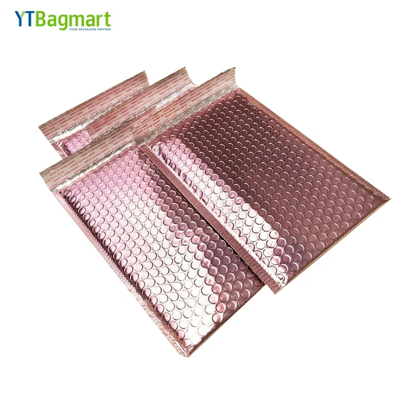 
YTBagmart Postal Courier Express Shipping Mailing Rose Gold Plastic Poly Bubble Mailer 