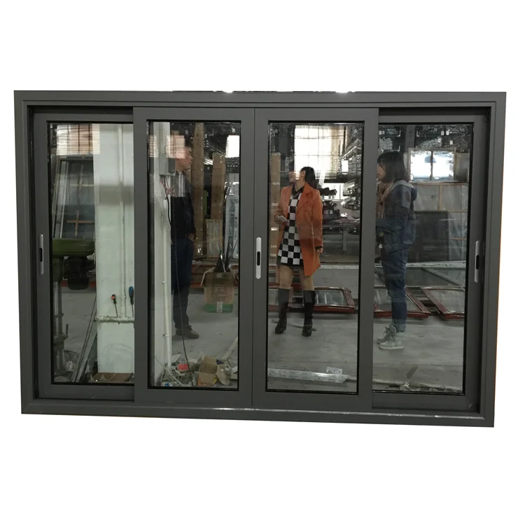 5mm double glass 1.4mm profile thickness aluminium windows for ghana