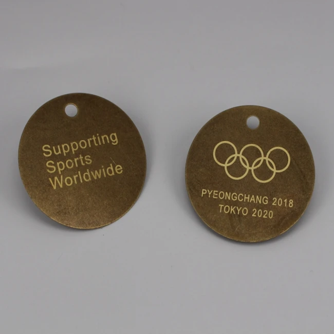 
Custom Brass Tag Plate Round Copper Tag 