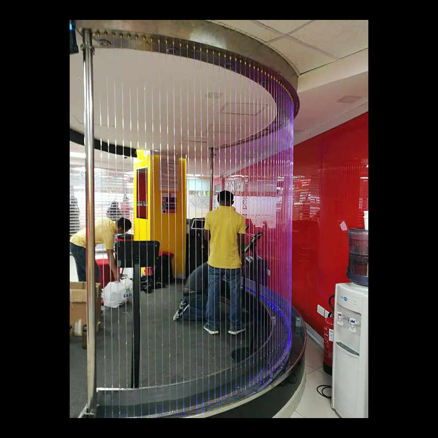 Indoor Fiber String Curtain Colorful Water Rain Curtain Fountains