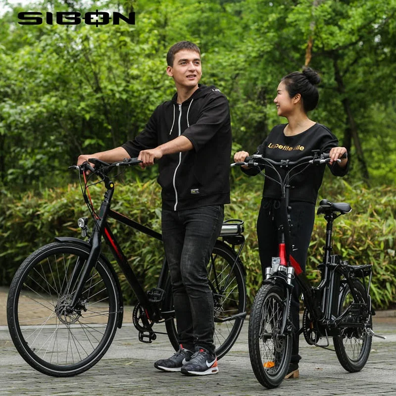 SIBON B0510169 black CE 250w lithium battery integration fork disc brake brushless motor 7 speed buy electric bike in china