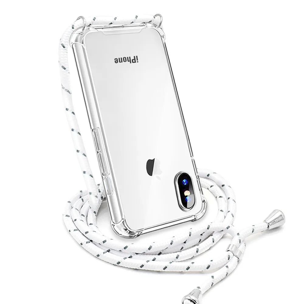 Crystal Clear Flexible Soft Cross Body Phone Case For Apple Iphone Xr 6.1 Inch