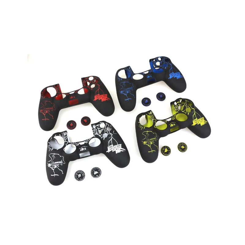 PS4 Controller Wireless Joystick Pattern Skin Cover Protective Silicone Color Case Soft Touch for Sony Playstation 4 Pro Slim