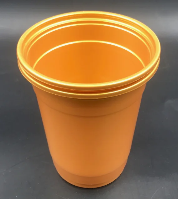 
Disposable Plastic Cup 360ml 12oz Gold Silver Glass 