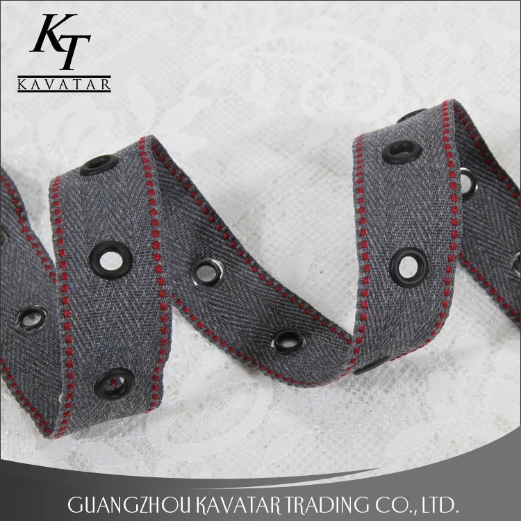 Cheap price wholesale eyelet trim tape in stock Eyelet belt
