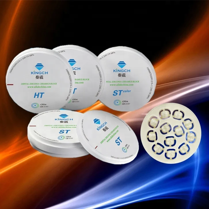 open cad cam zirconia disk 98mm Multilayer zirconia blocks zirconia dental implants