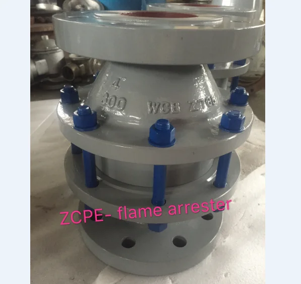 High Temperature Zhenchao In Line Flame Arrestor Detonation Arrestor Oxegyn Flame Arrestor