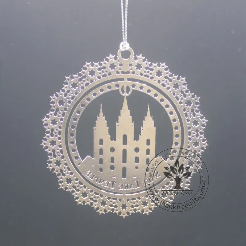 
commemorate church anniversary custom brass etched ornament 