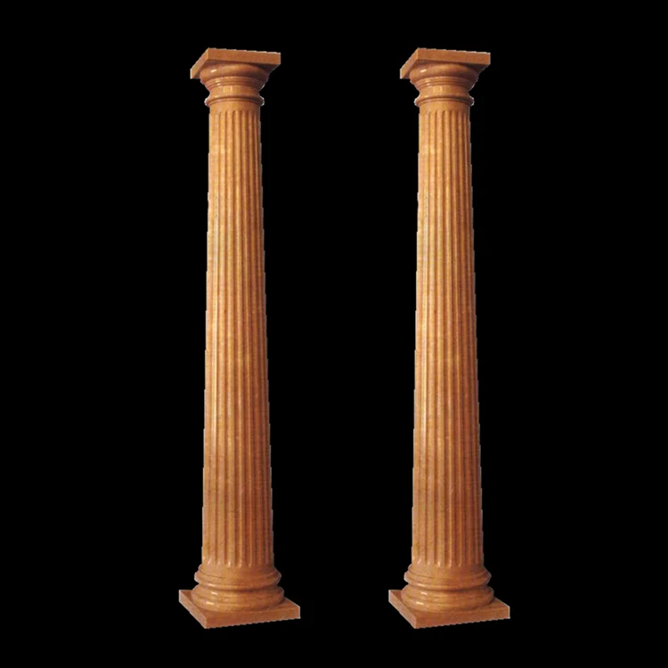 
Customized garden small antique mixed marble stone square columns 