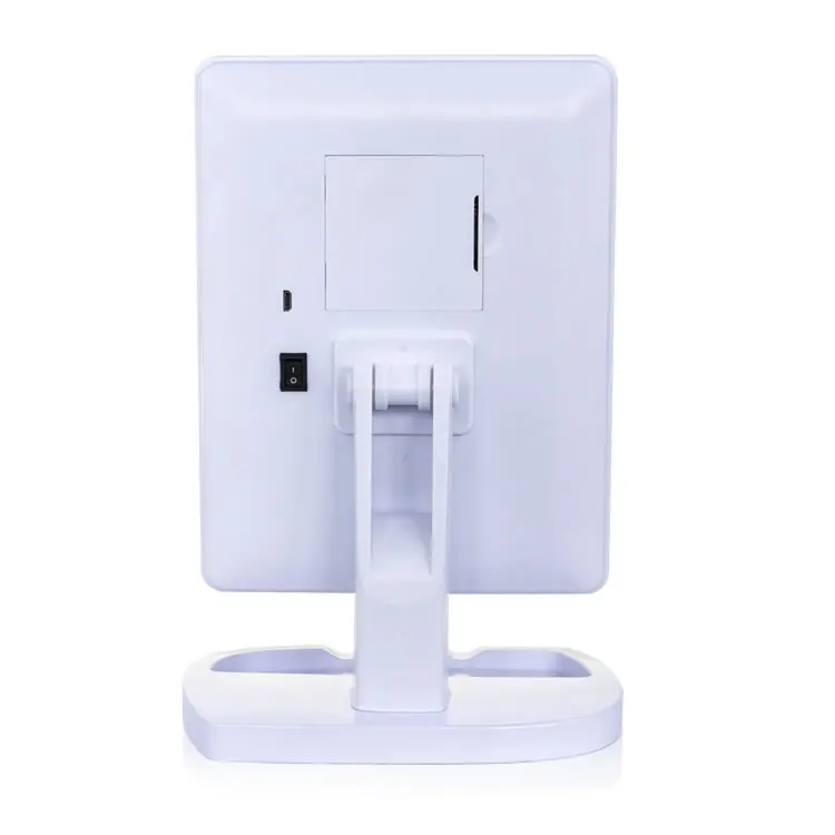Hot Selling Trifold 180 Degree Adjustable Touch Screen USB Dual Supply Vanity Mirror Light-Up Rotation Magnifying Cosmetic