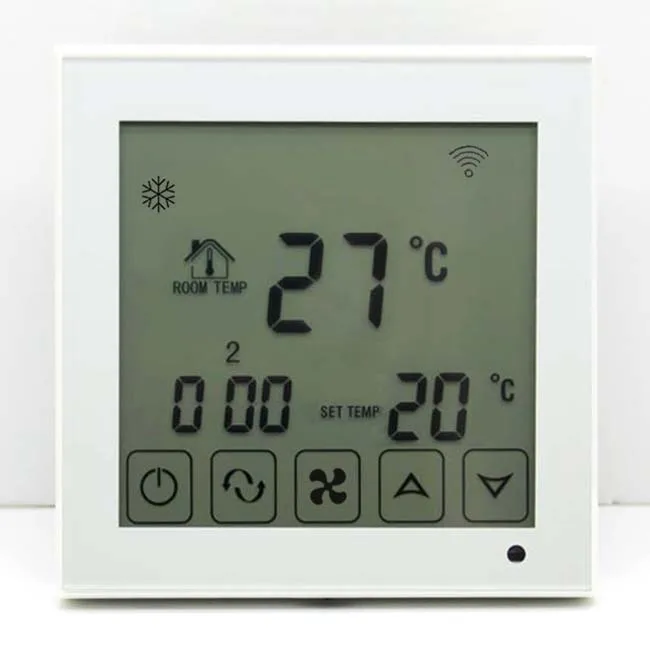 fcu fan coil 2 pipe touchscreen HVAC WIFI hotel room thermostat