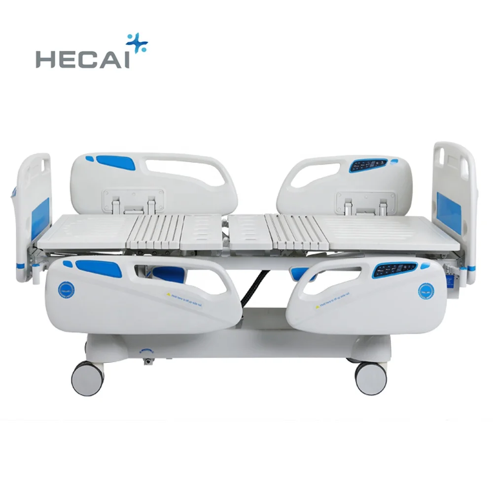 Professional Icu Nursing Steel Medical Furniture Plastic Guardrail Multifunction Adjust Electric Hospital Bed With CPR