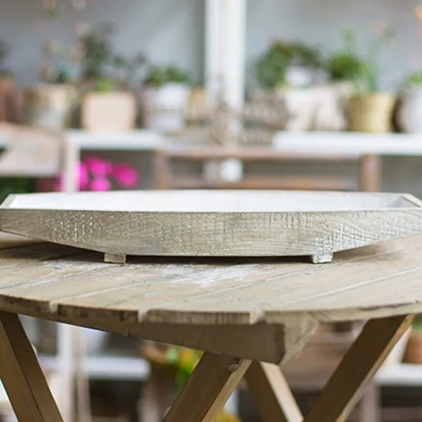 solid wood boat shape wooden garden planter flower pot