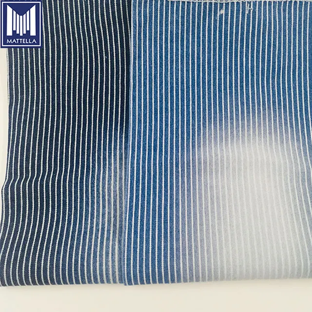 K9955 wholesale workwear shirt hickory tripe kain 100% cotton denim fabric price per meter for jean bag cap hat