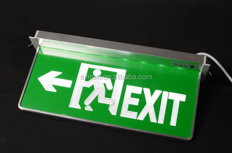 Aluminum housing Recessed double faces led emergency exit sign