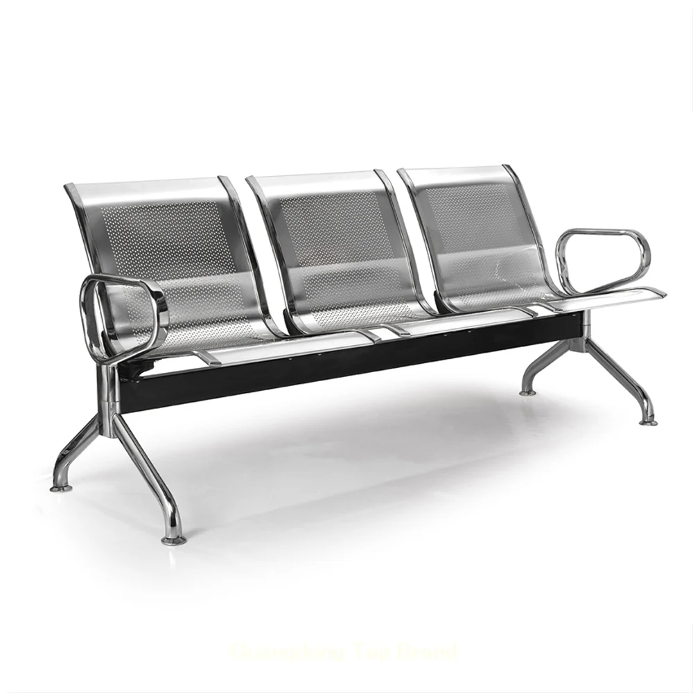 Stainless steel bench chair 3 seater waiting seating SJ629C