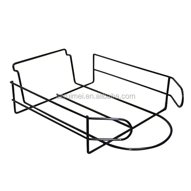 Mobile 5 tier metal wire gridwall baseball cap hat display rack