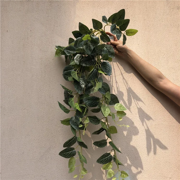 Wholesale Plastic Artificial Green Leaves Spring Grass Wall Hangings Plants for Decoration