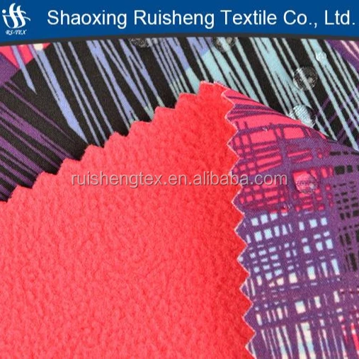 Shaoxing factory made stretch fabric bonded TPU film polar fleece