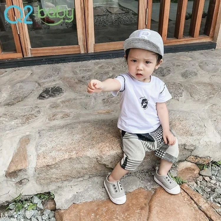 
O-Neck summer printed baby boys girls clothes toddlers t-shirt 2116 