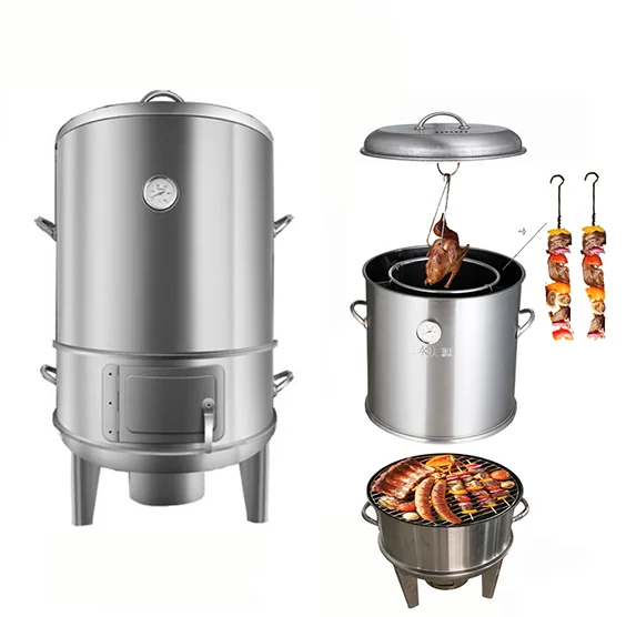Chinese Style Charcoal Barbecue Vertical, Chicken Roaster Oven Cooking Stove for Family