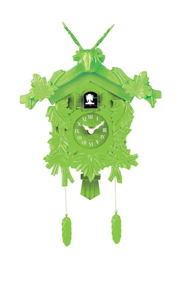 Plastic cuckoo clock with bird sound music
