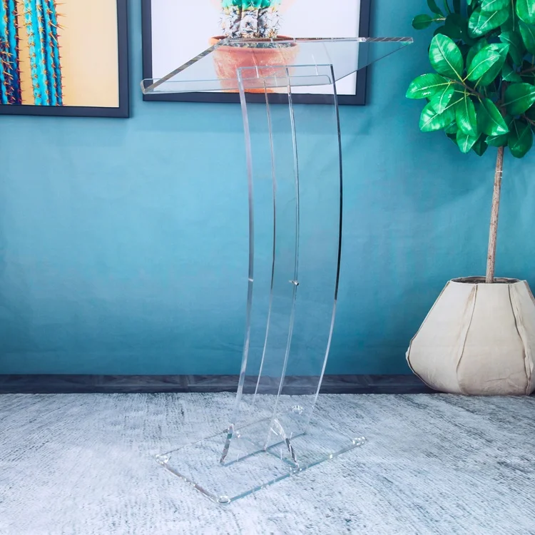 Acrylic Lecture podium Clear Podium Rostrum Stand For Business Presentation Or Conference