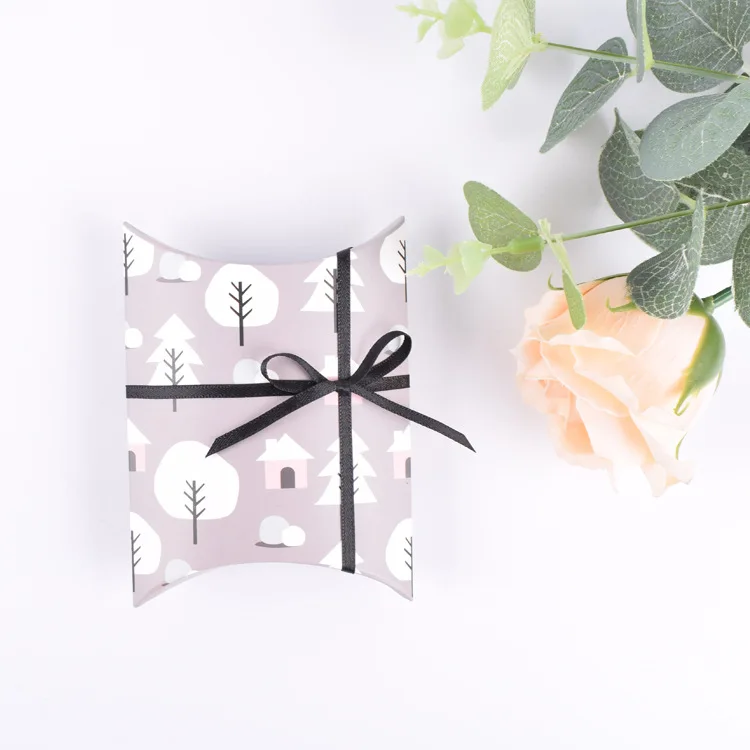 eco friendly food wedding sweet pillow paper packaging bag box