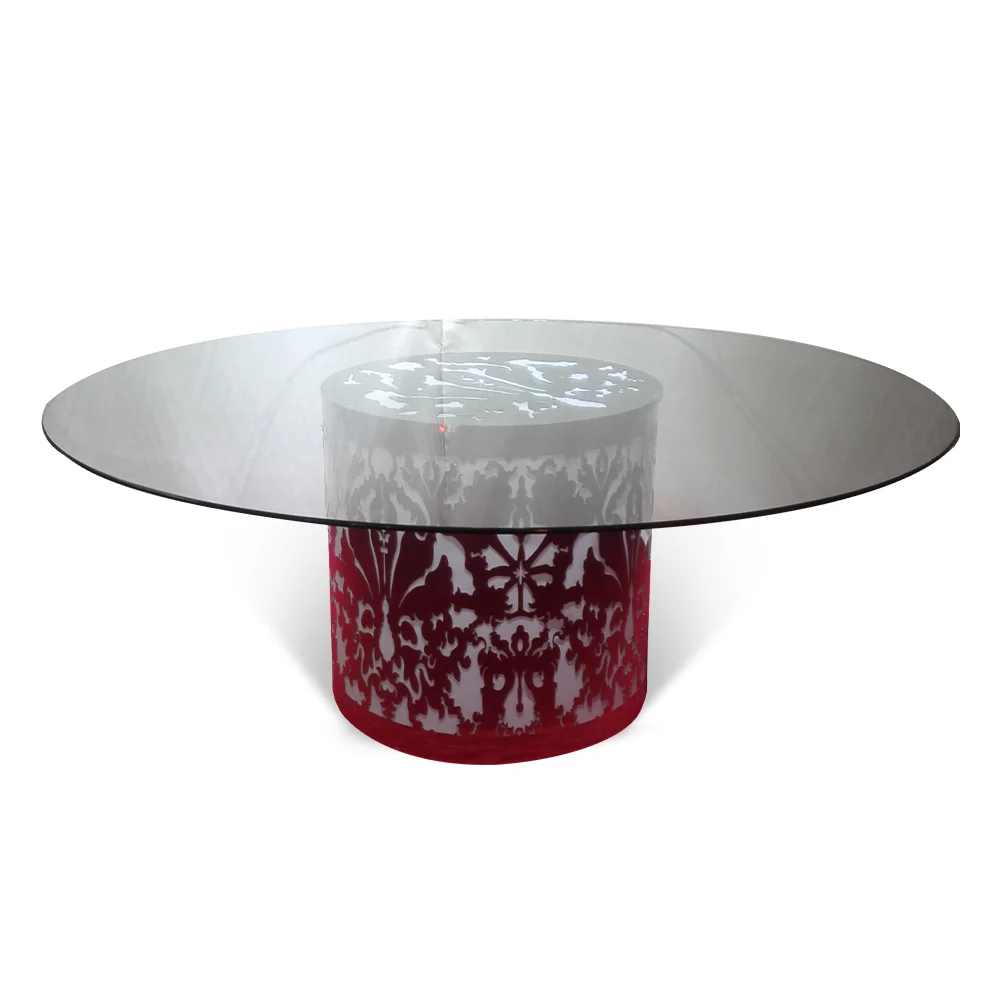 new design elegant white square lighting cake table for wedding decoration