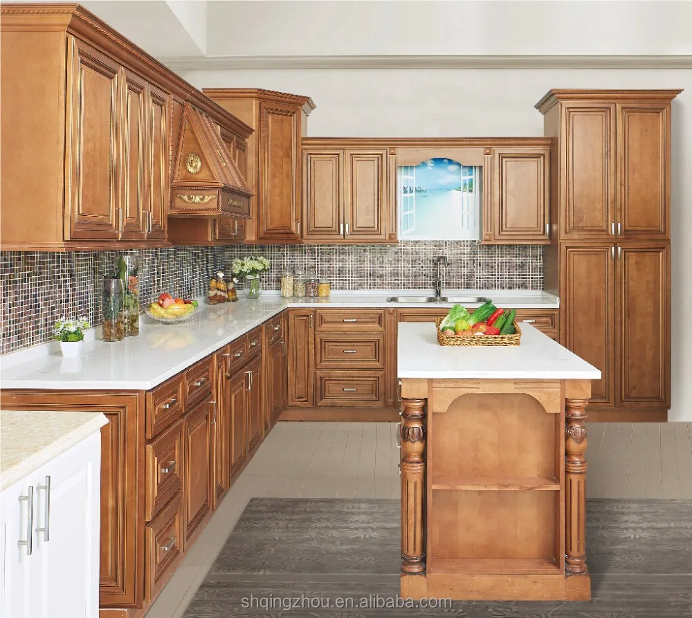 Модульный кухонный шкаф в европейском стиле с островом