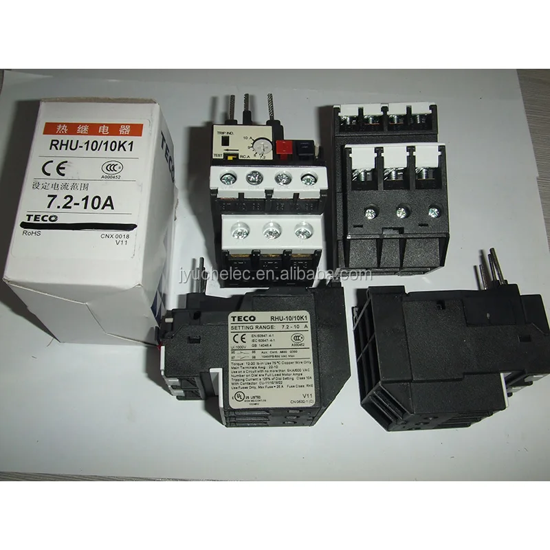 
Original genuine TECO thermal overload relay RHU-10K 7.2-10A 