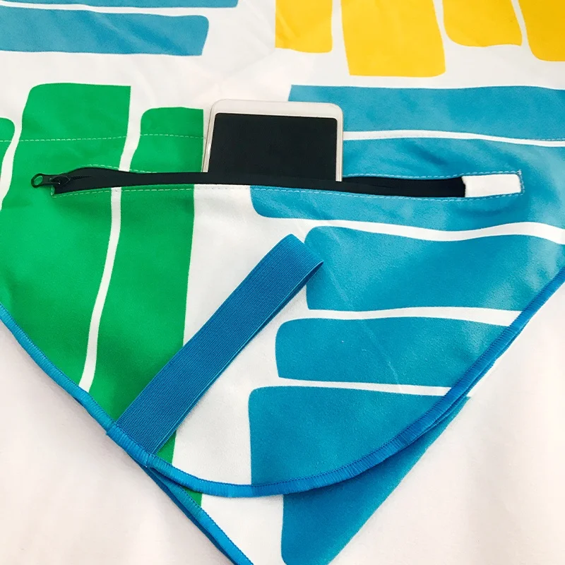 best price victoria secret private label double side microfiber beach towel with pocket