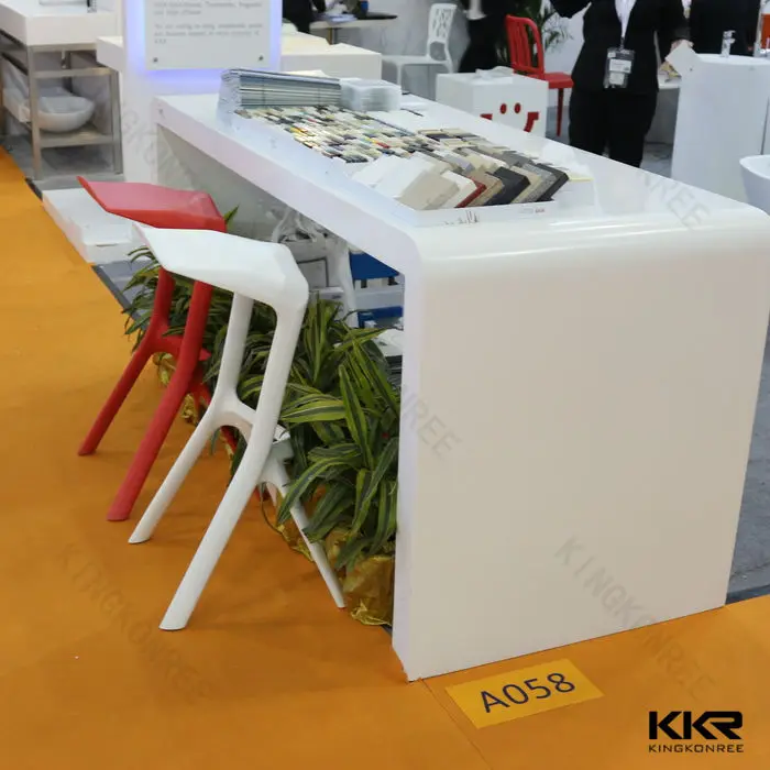 Artificial marble acrylic solid surface long narrow bar table
