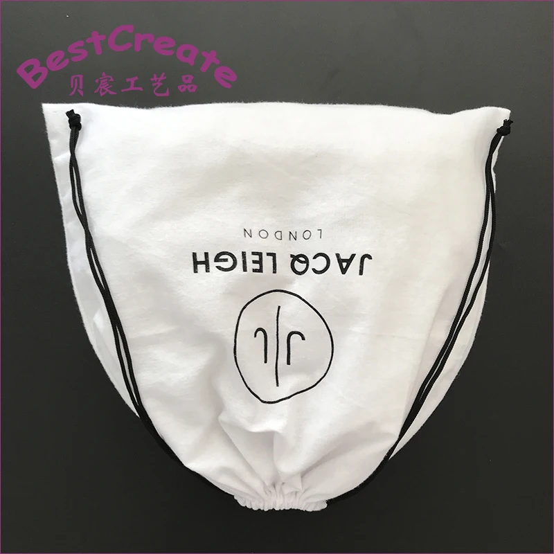
Custom printed extra size 45x45cm brushed cotton drawstring handbags dustbags 