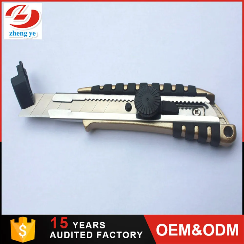 
Retractable utility knife industrial aluminum 18mm cutter knife 