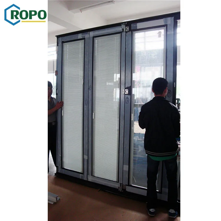 AS2208 Patio Toilet French PVC Vinyl Plastic Folding Bifold Door