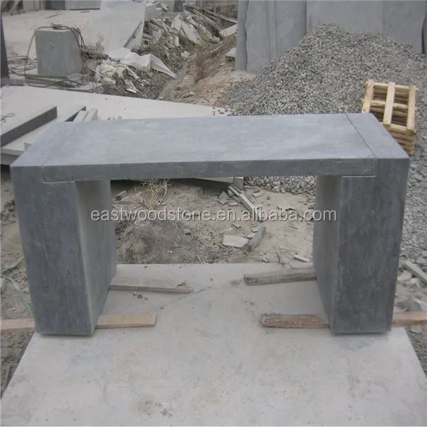
Stone bench with back 