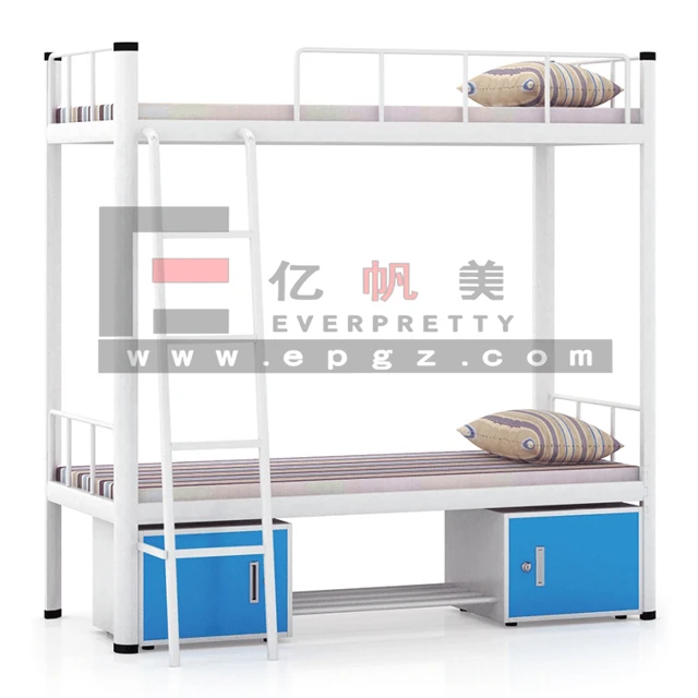 China Hot Sale Cheap School Furniture University College Dormitory Hotel Furniture Metal Double Bunk Beds for Sale
