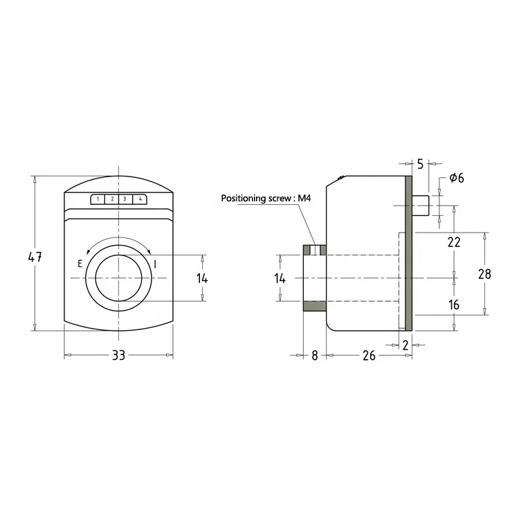 Высококачественный механический цифровой индикатор положения 14 мм