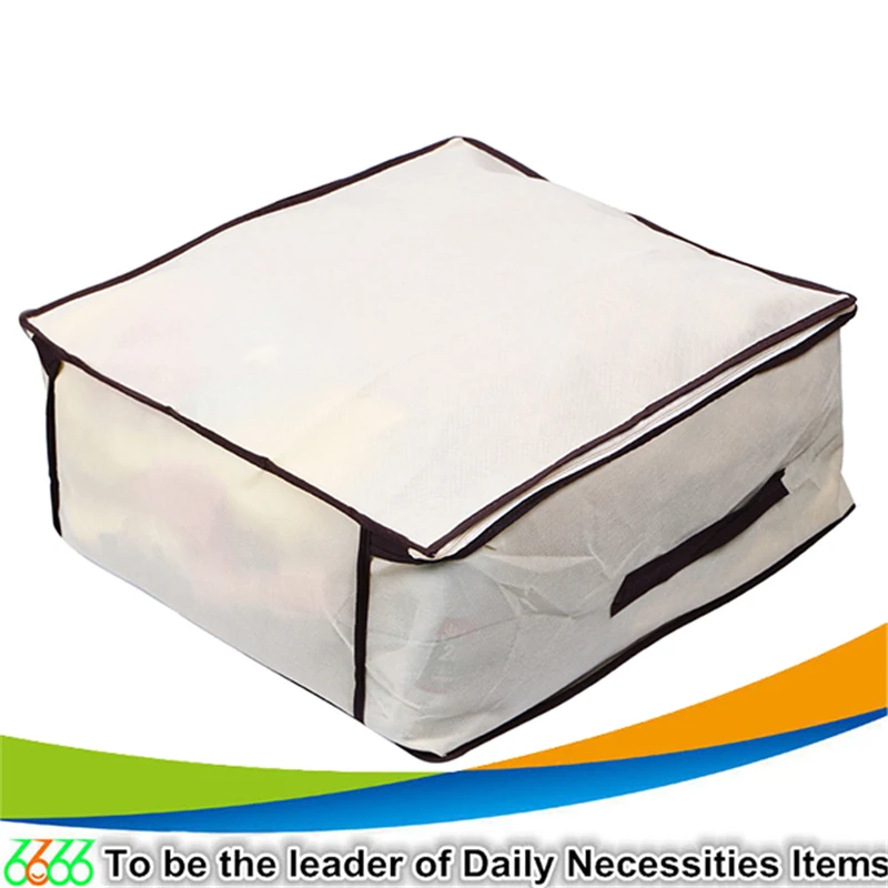 Small market products cloth storage box foldable underbed clear vinyl pvc zipper blanket bags