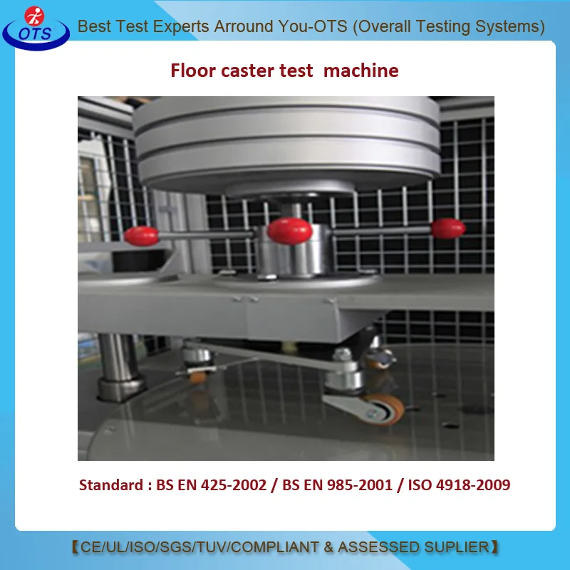 EN-425 EN 985 ISO 4918 Floor Covering Caster Effect Test Equipment Castor Floor Friction Durability Test Machine