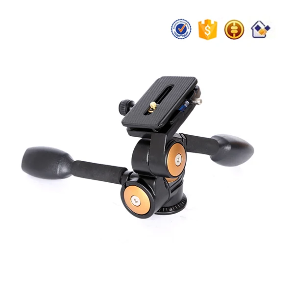 Factory sell QZSD high quality 10kg load professional Q80 3 way panhead camera mount tripod damping panorama head