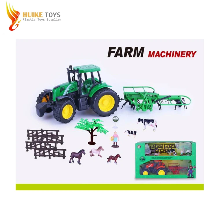 Farmer Farm Tractor Planting Machine Sprinkler Inertia Model Engineering Car Set