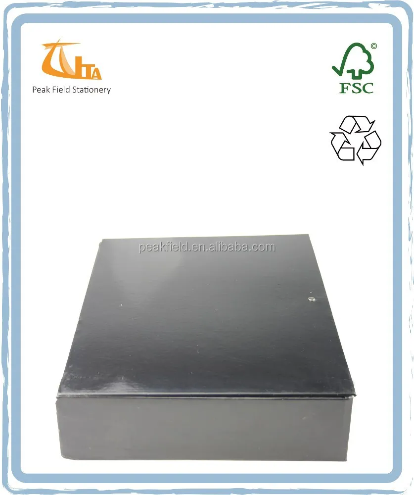 Black Color File Folders with Cardboard Magazine File Boxes