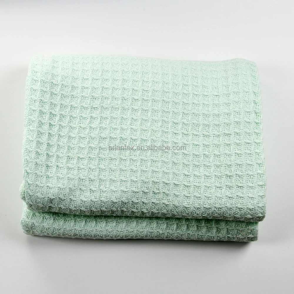 Briantex 100%cotton knitted baby blanket high quality cellular cot blanket
