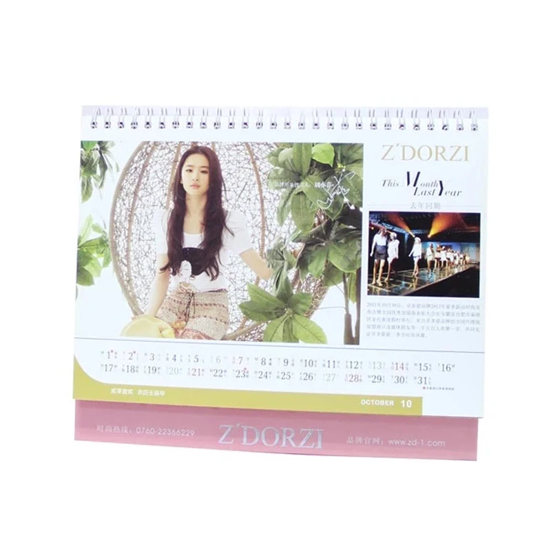 
 Custom Printing Tear Off Spiral Binding Desk Calendar  