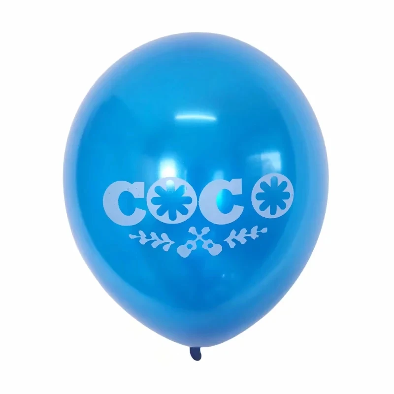 10 inch cartoon COCO letter latex balloon red green orange yellow blue latex balloons for kids party decoration supplie