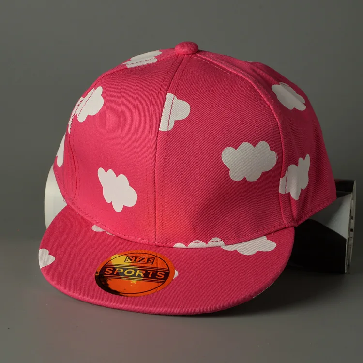 Hat Print Hot Sale New 2016 Children Adjustable Snapback Caps Out Lovely Small Cloud Leisure Bone