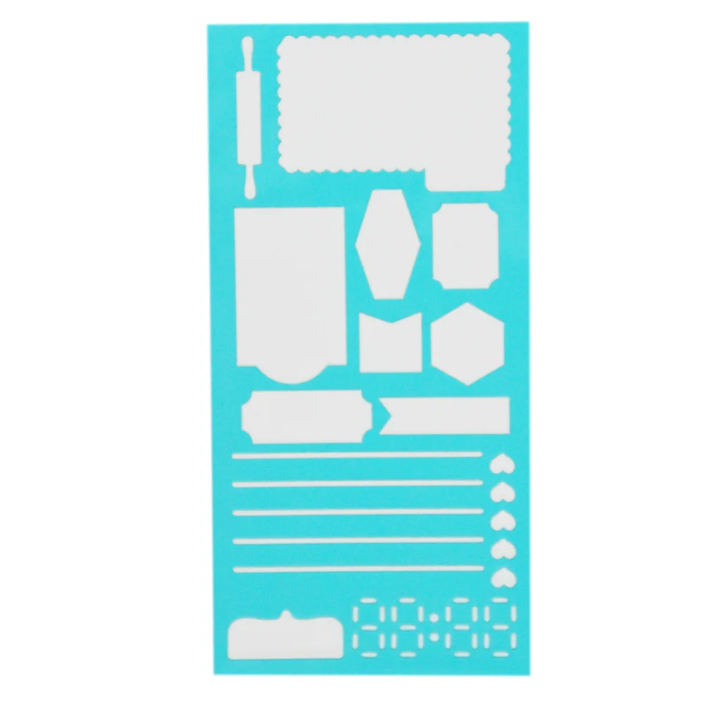 Blue letter alphabet planner stencil for notebook